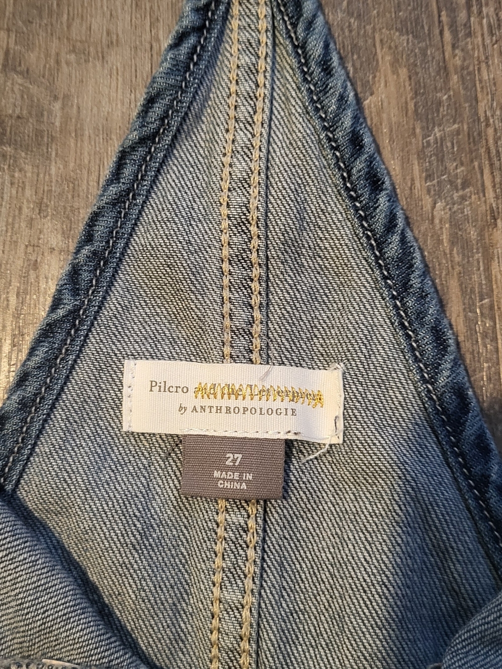 Pilcro By Anthropologie Relaxed Blue Denim Overalls - Picture 5 of 7